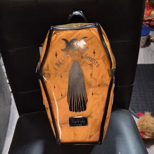 Killstar Orange Coffin Backpack with Black Accents